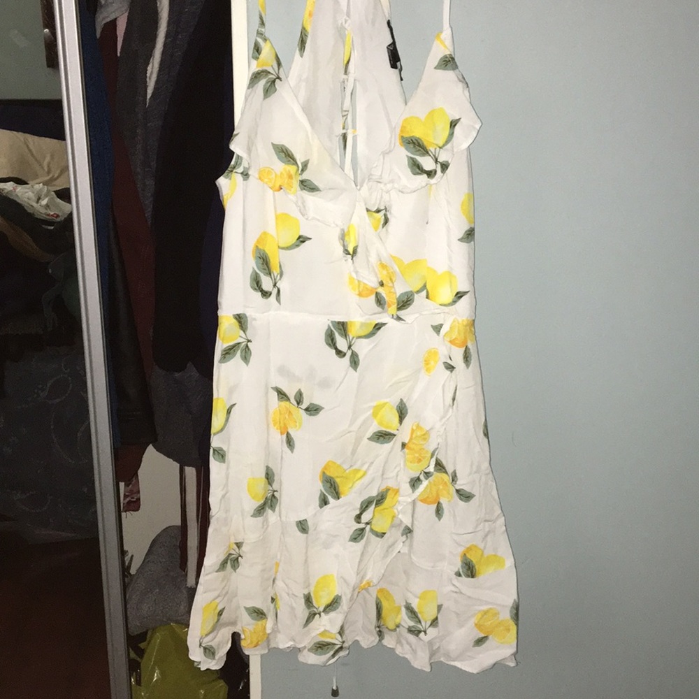 Forever 21 sundress with lemons and tie-back